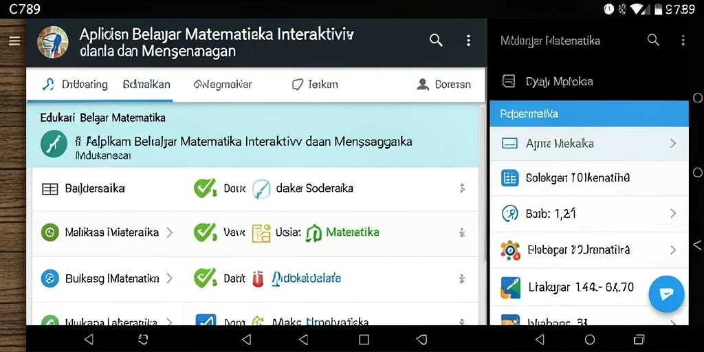 Tampilan antarmuka C789 yang menarik untuk Belajar Matematika.
