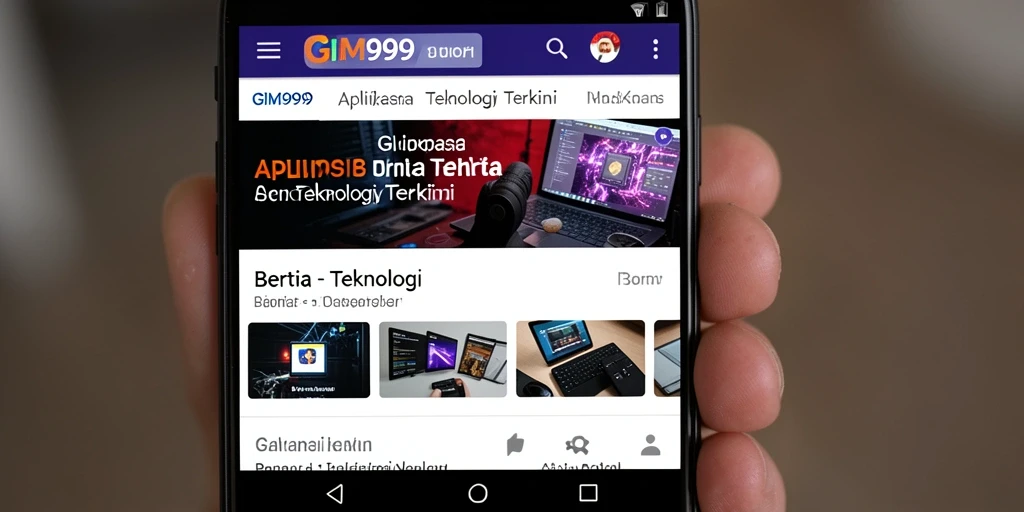 Tampilan antarmuka aplikasi GIM999 yang modern dan responsif.