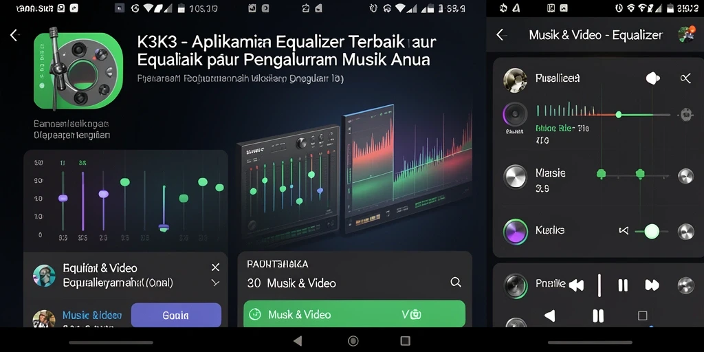 Antarmuka aplikasi K3K3 yang sederhana dan canggih.