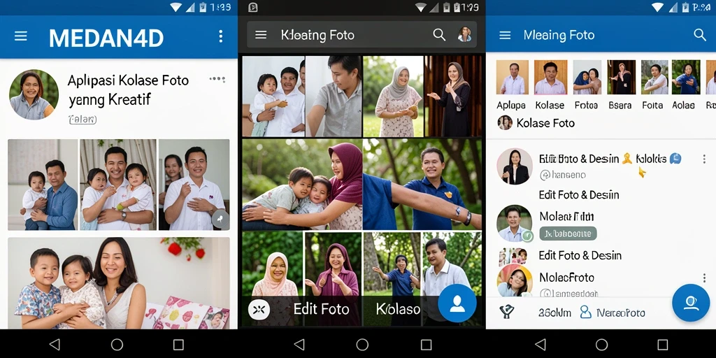 Antarmuka kreatif <strong>MEDAN4D</strong> dalam membuat kolase foto.