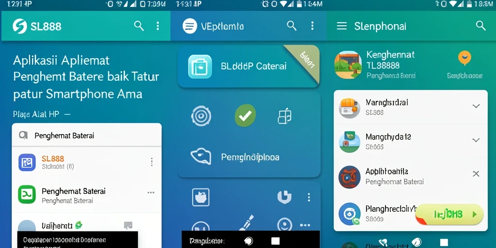 Antarmuka SL888 yang sederhana dan fungsional menampilkan statistik penggunaan baterai.