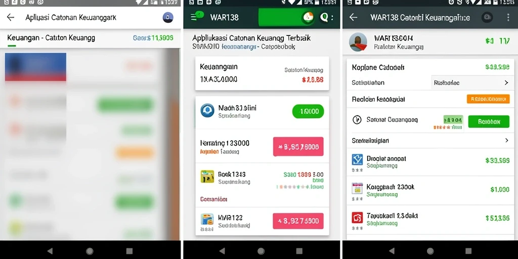 Antarmuka user-friendly WAR138 untuk catatan keuangan.