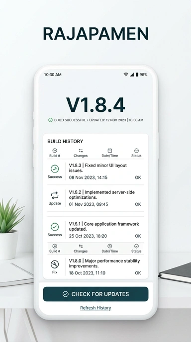 Riwayat Versi Terbaru APK rajapamen untuk Android